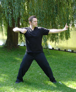 Chris Handbury doing an Archer pose